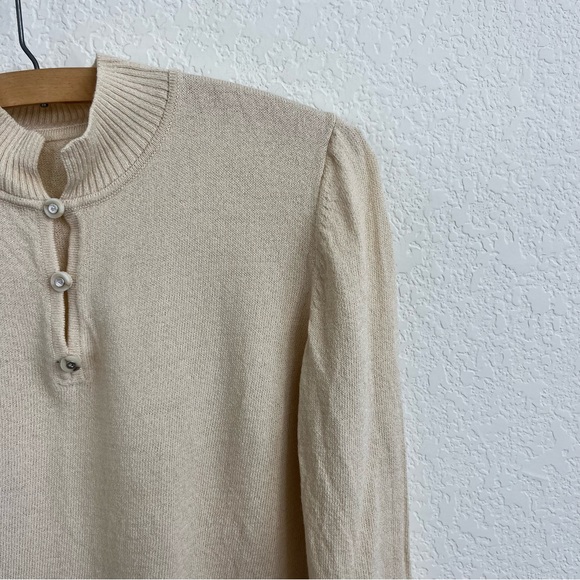 St John Fall 06 Knit Pop on Mandarin Logo Sweater Top - Picture 4 of 9